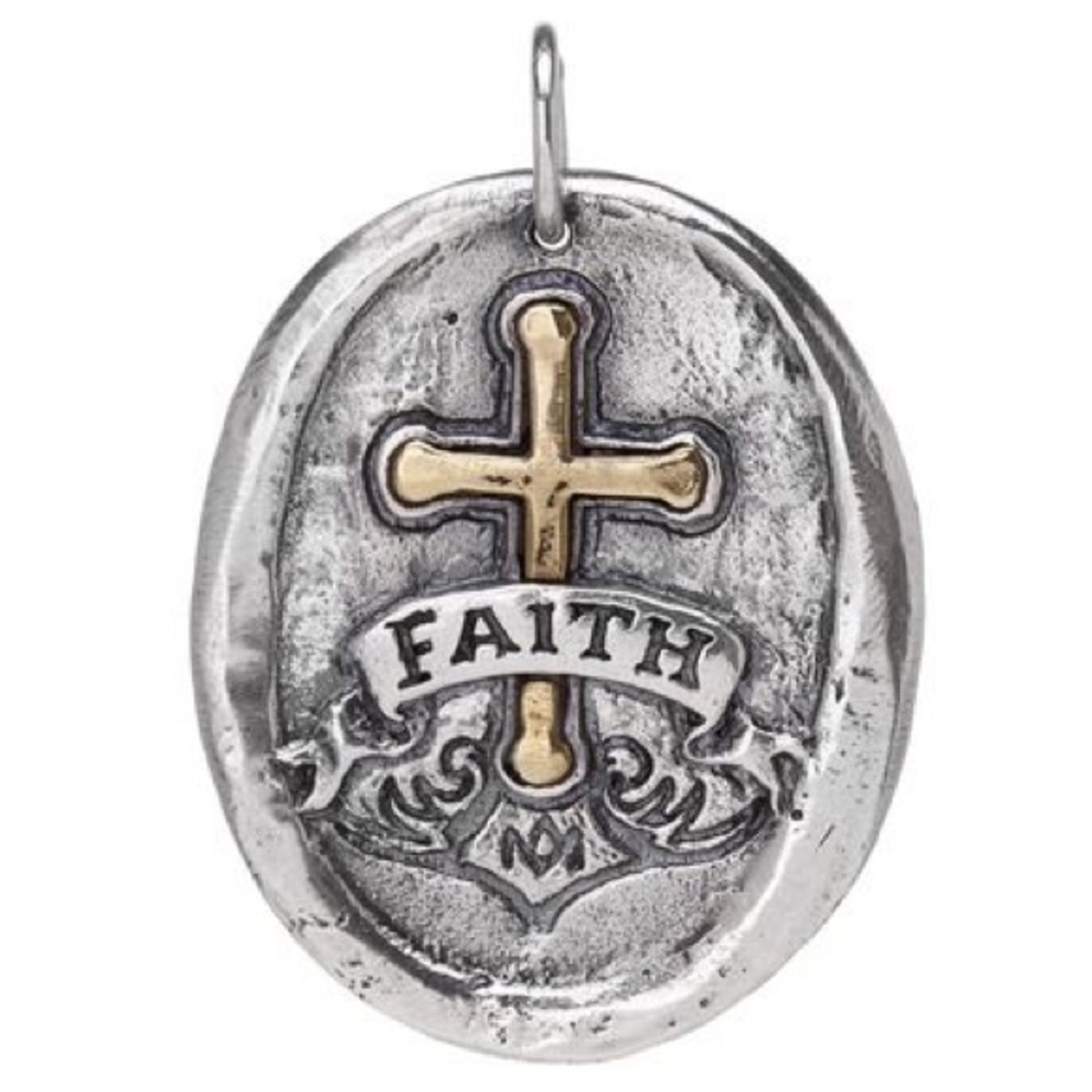 Large , waxing poetic oval pendant.